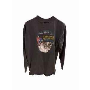 Vtg '95  Artic SHAKLEE Bobsled LS T-Shirt With Huskies Medium Front &Back Hit US